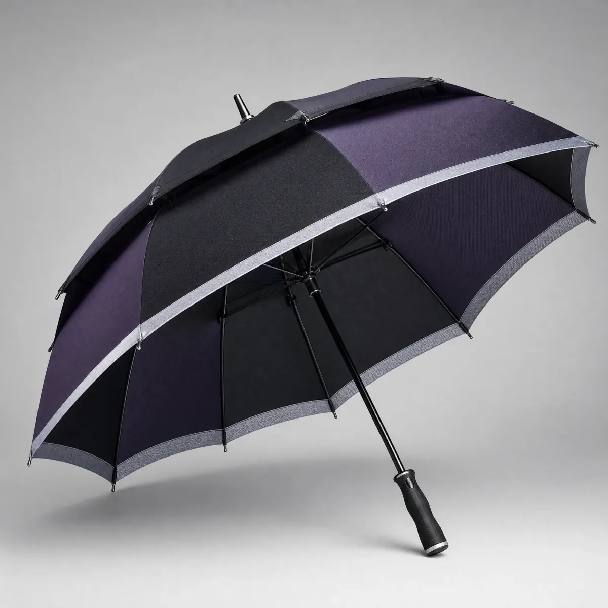 Nocturnal Monotone with Metallic Rain golf umbrella concept for Japan 2026 autumn winter
