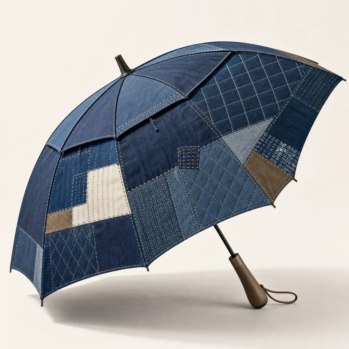 Craft Denim, Boro Patchwork and Diamond Quilting golf umbrella concept for Japan 2026 autumn winter