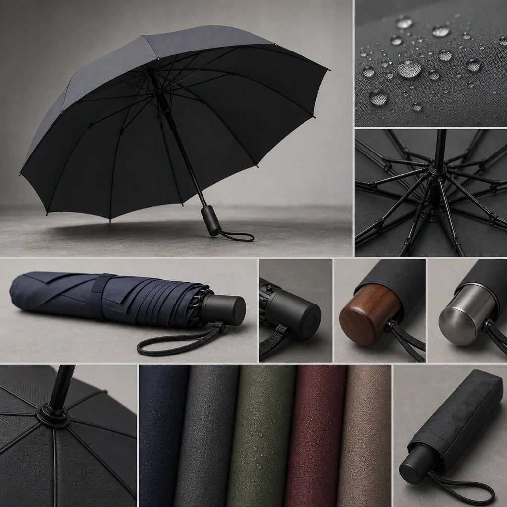 Amsterdam Rain Commuter trend visual for Netherlands 2026 Autumn/Winter umbrella design