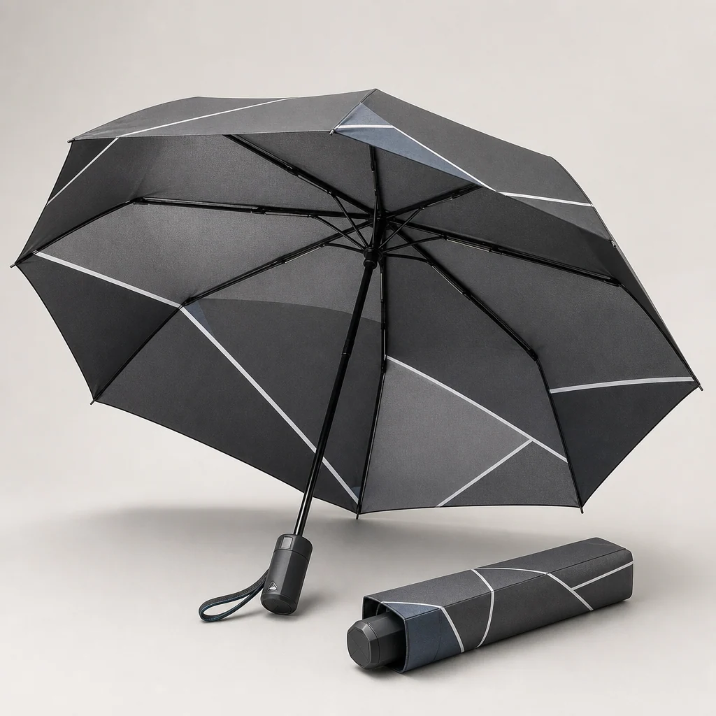 Architectural Power Canopy folding umbrella concept for France 2026 Autumn/Winter