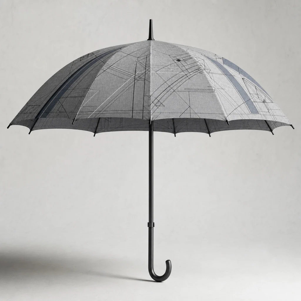 Architectural Power Canopy straight umbrella concept for France 2026 Autumn/Winter