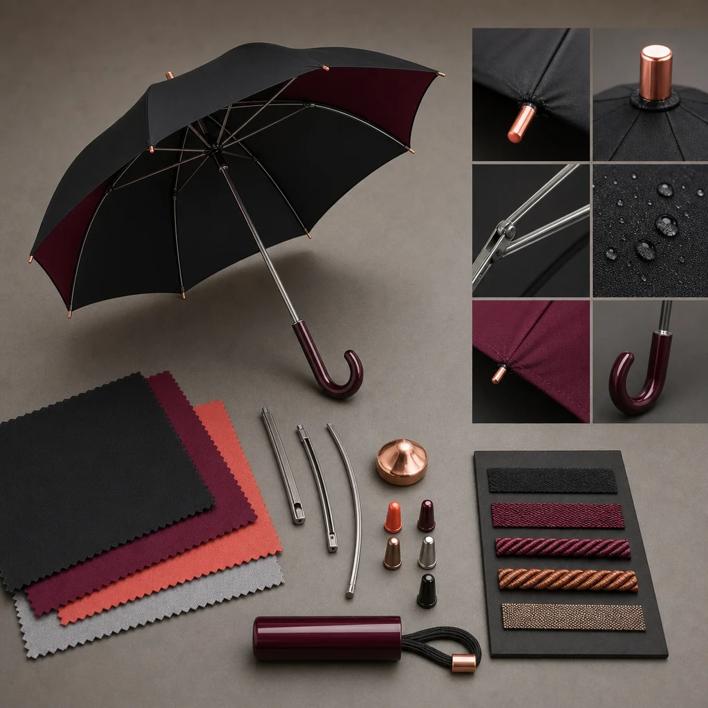 Beauty Colour Accents trend visual for India 2026 Autumn/Winter umbrella design
