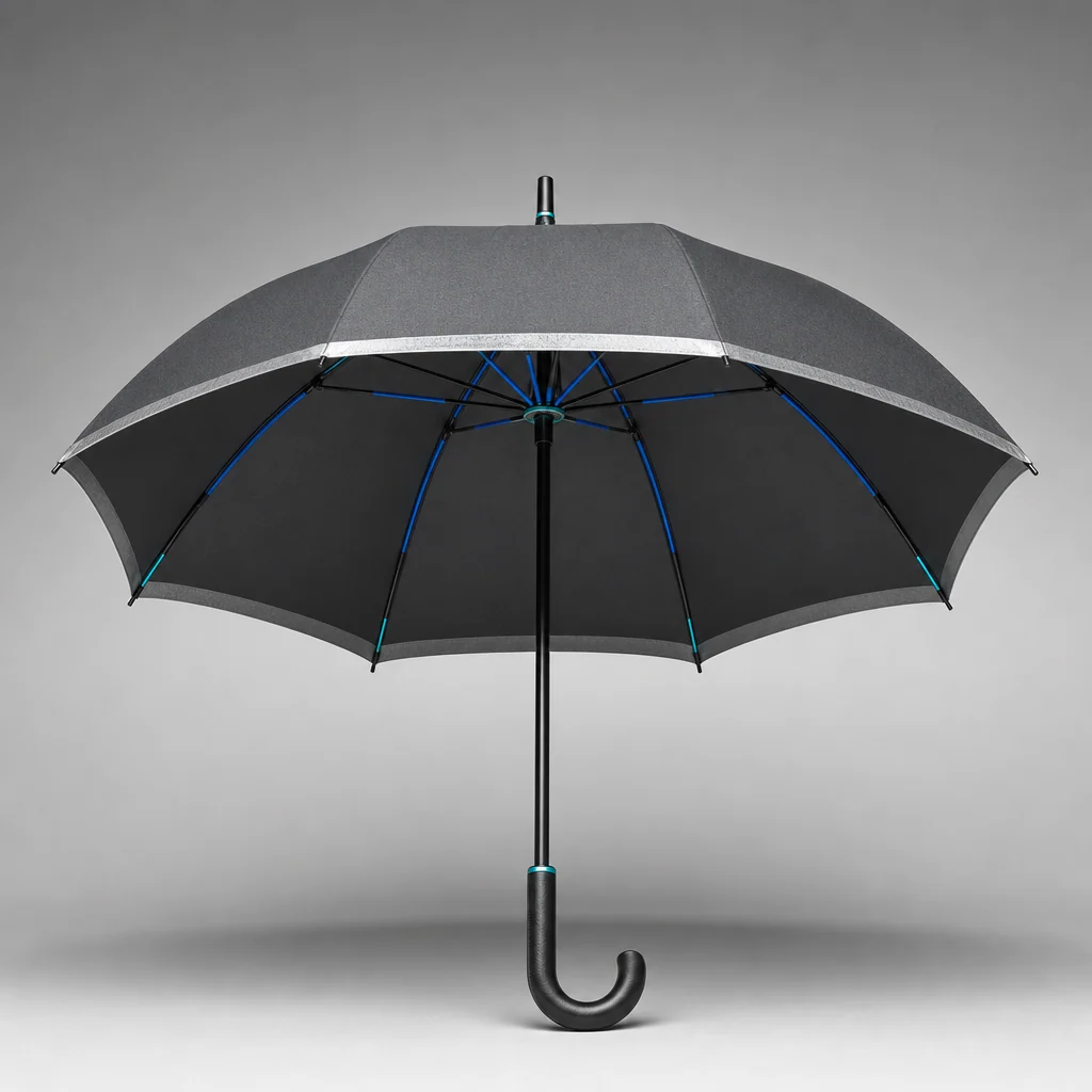 Berlin Tech Reflective straight umbrella concept for Germany 2026 Autumn/Winter