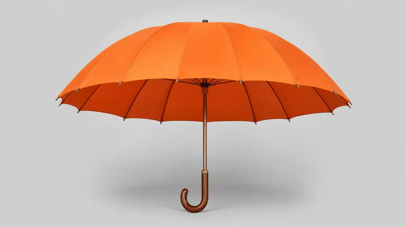Signage Orange umbrella concept for China 2026 market