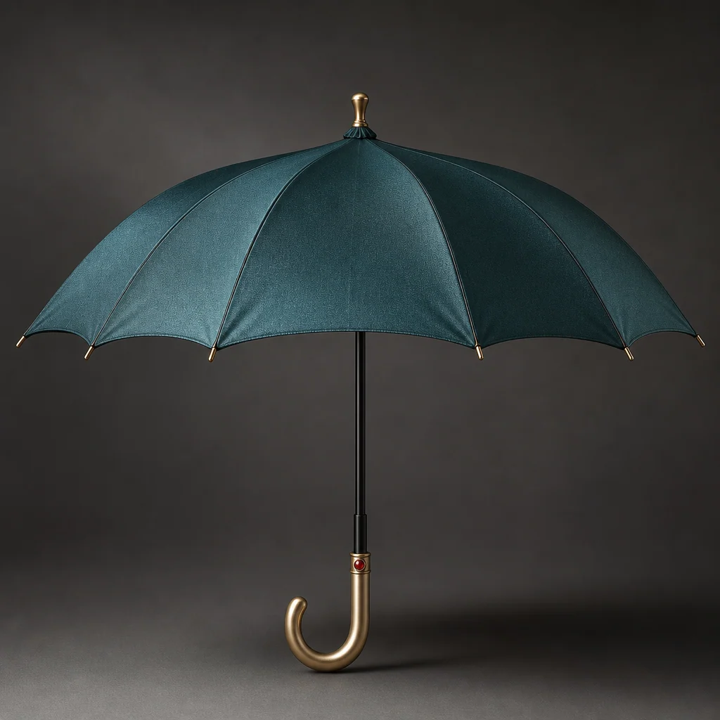 Cinematic Glamour Metallics straight umbrella concept for India 2026 Autumn/Winter