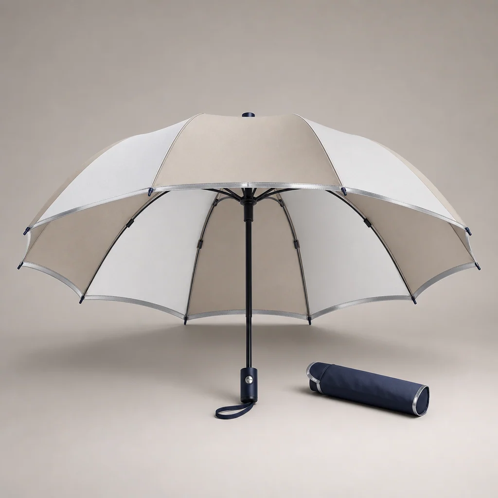 Coastal Disciplined Ease folding umbrella concept for Australia 2026 Autumn/Winter