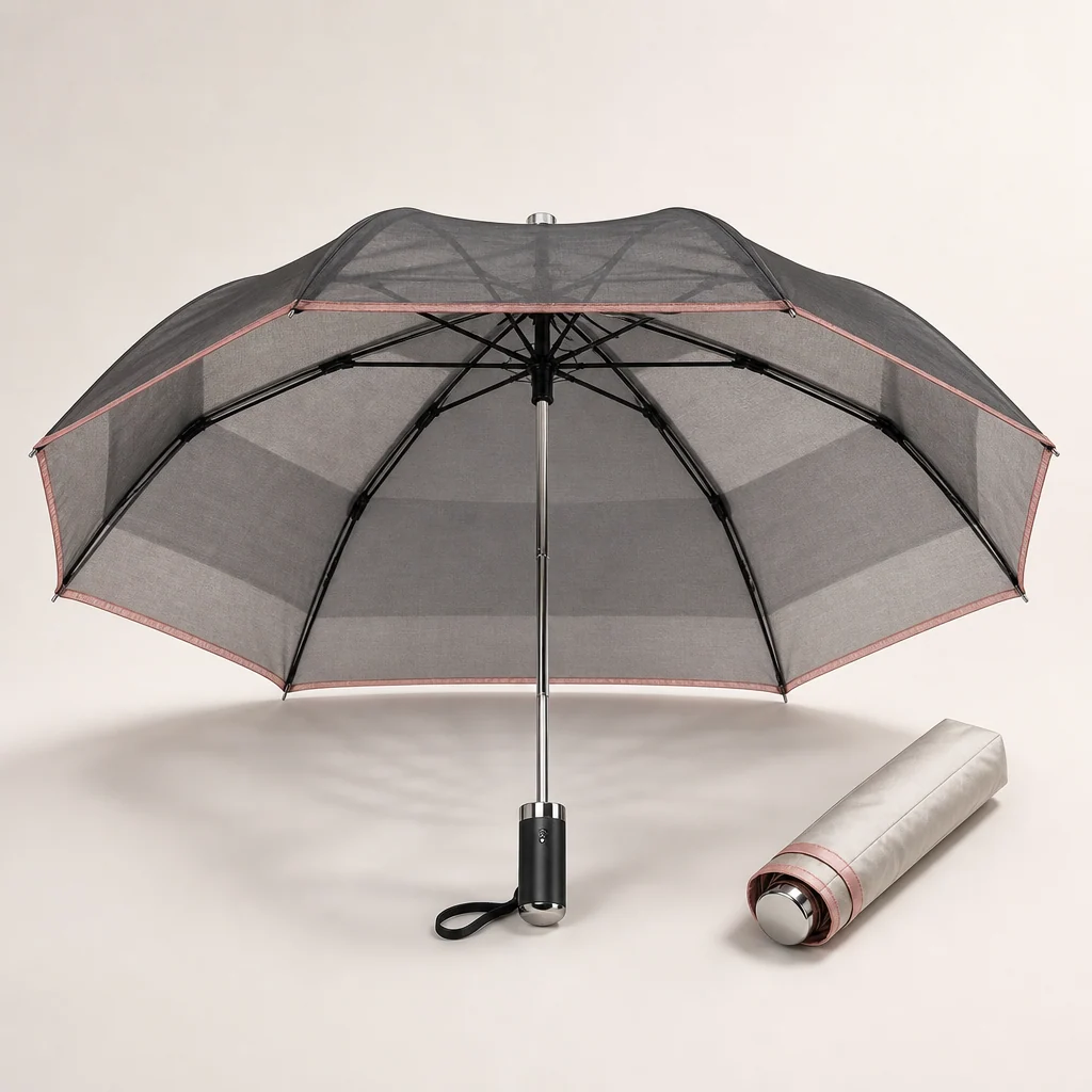 Cool-Girl Sheer Layers folding umbrella concept for India 2026 Autumn/Winter