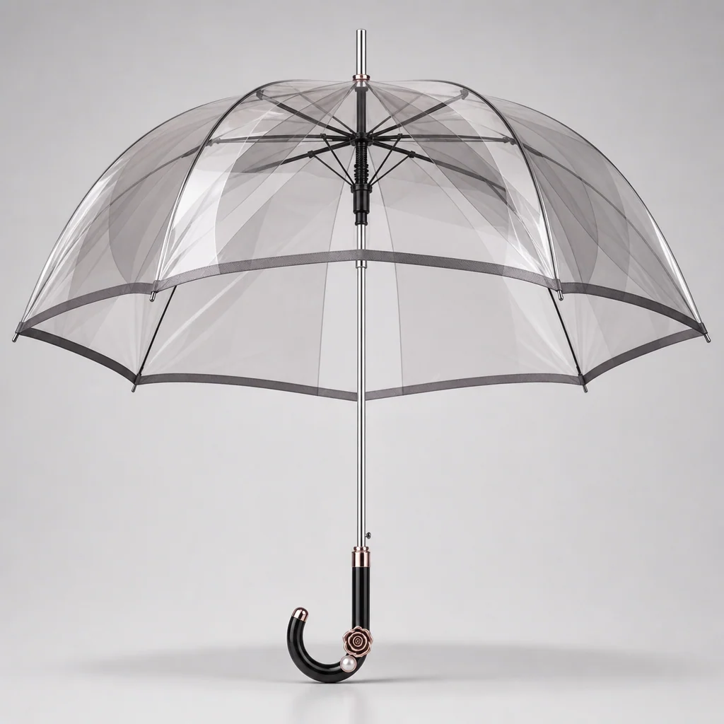 Cool-Girl Sheer Layers straight umbrella concept for India 2026 Autumn/Winter