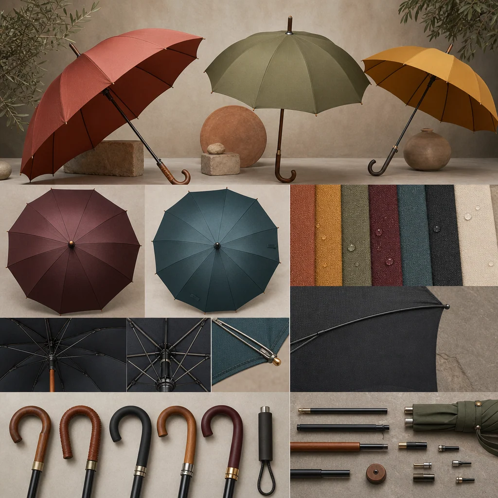 Crafted Market Colour trend visual for Spain 2026 Autumn/Winter umbrella design
