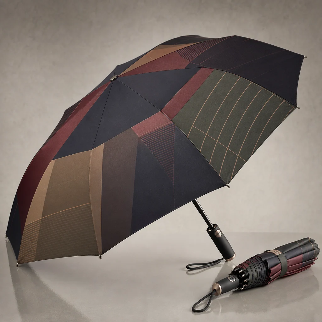 Designer Platform Graphics folding umbrella concept for Turkey 2026 Autumn/Winter
