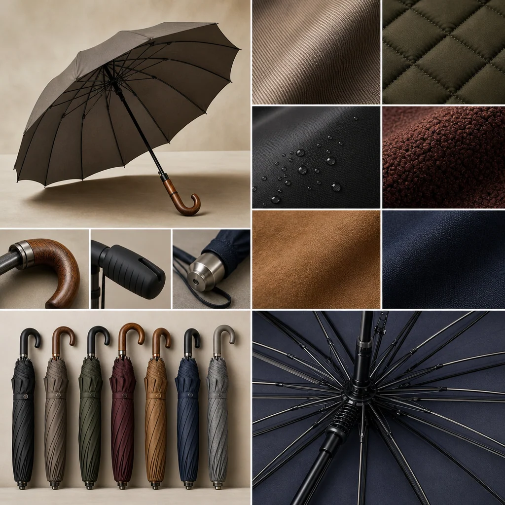 Fabric Handfeel Surfaces trend visual for Turkey 2026 Autumn/Winter umbrella design