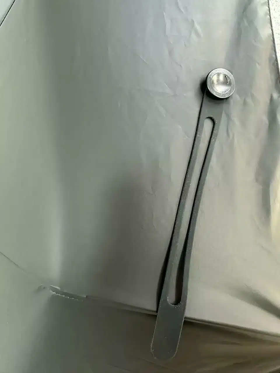 folding umbrella canopy detail close up