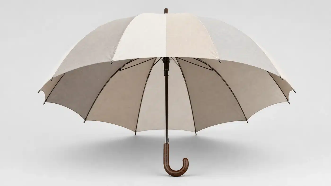 Concept de parapluie bleu craie pour le marché français de 2026