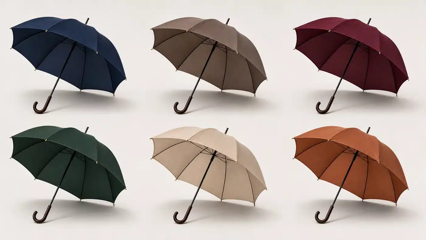 Collection conceptuelle des éléments de tendance parapluie France 2026