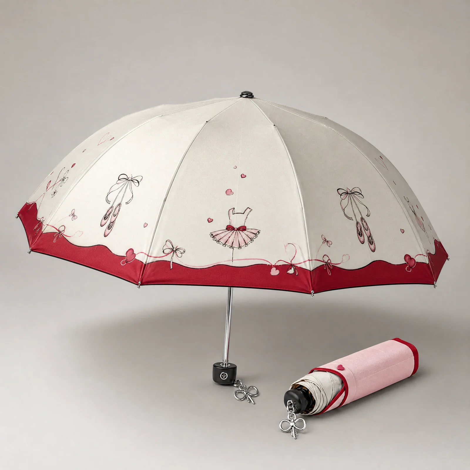 Girlish Graphic Charms folding umbrella concept for China 2026 Autumn/Winter