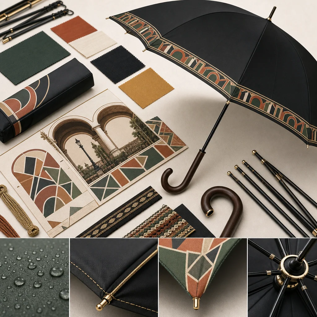 Guadalajara Identity Border trend visual for Mexico 2026 Autumn/Winter umbrella design