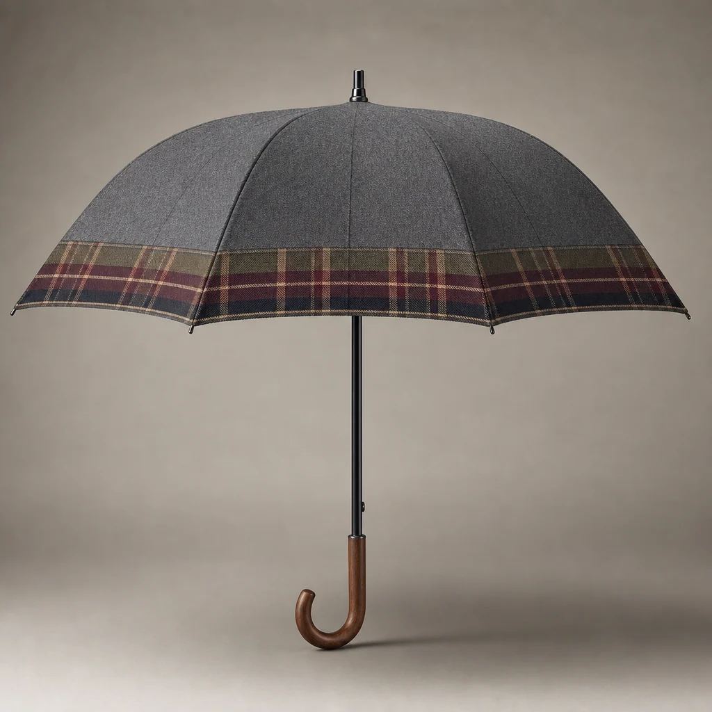 Heritage Check Understory straight umbrella concept for Italy 2026 Autumn/Winter