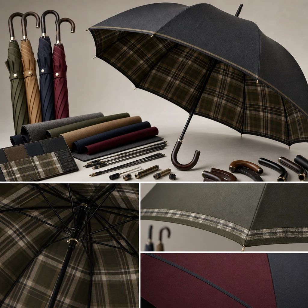 Heritage Check Understory trend visual for Italy 2026 Autumn/Winter umbrella design