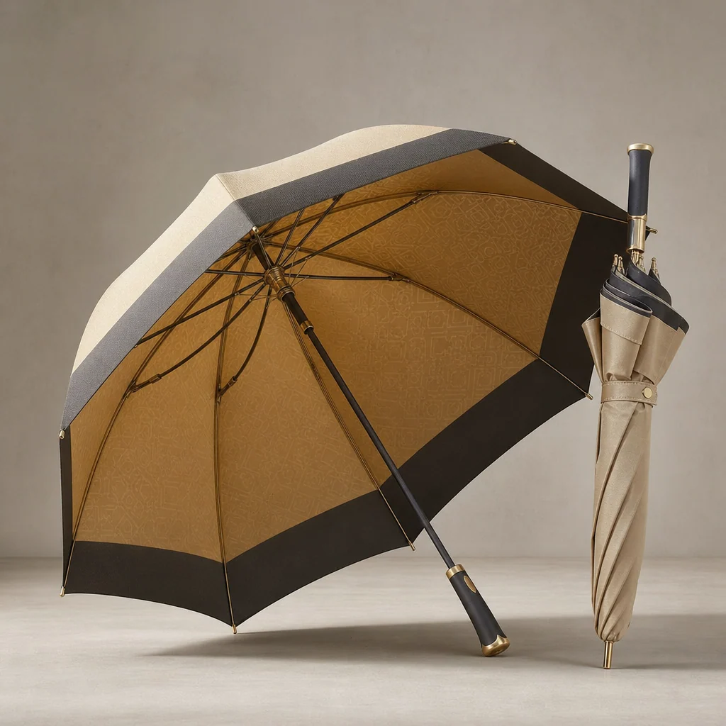 Heritage Gold Shade golf umbrella concept for Saudi Arabia 2026 Autumn/Winter