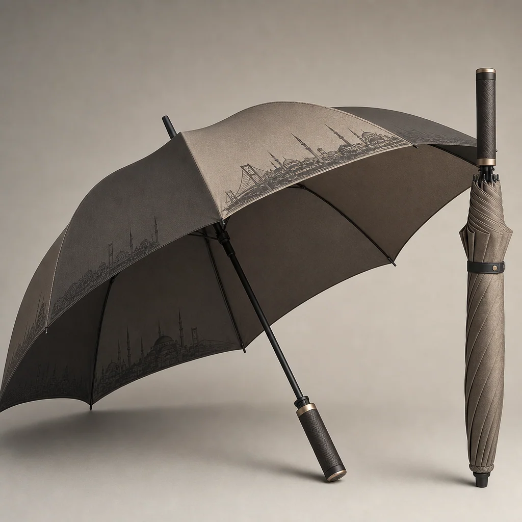 Istanbul Trade Neutrals golf umbrella concept for Turkey 2026 Autumn/Winter