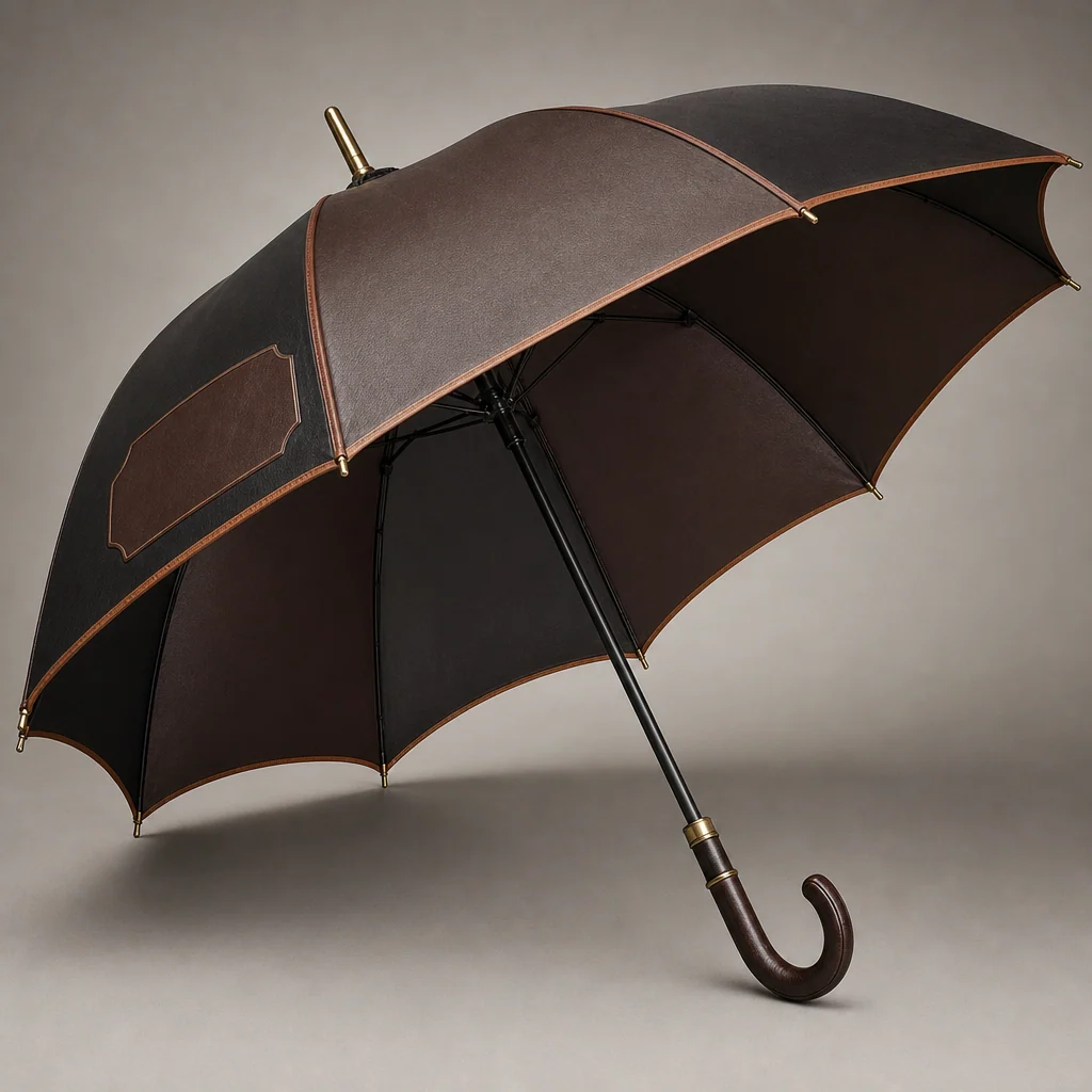 Italian Leather Rain Polish golf umbrella concept for Italy 2026 Autumn/Winter