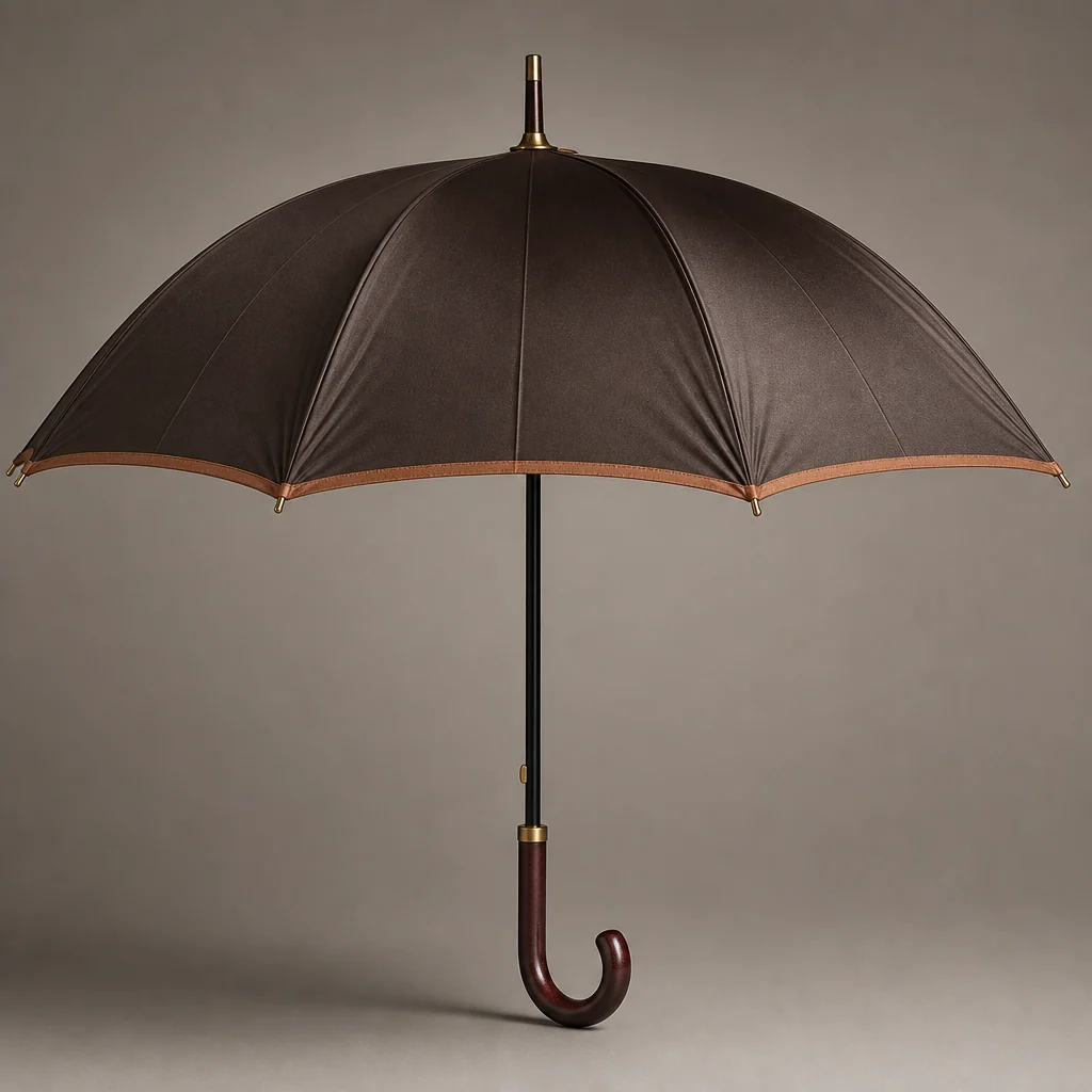 Italian Leather Rain Polish straight umbrella concept for Italy 2026 Autumn/Winter