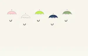 Japan 2026 Regenschirm-Konzeptheld ohne Text