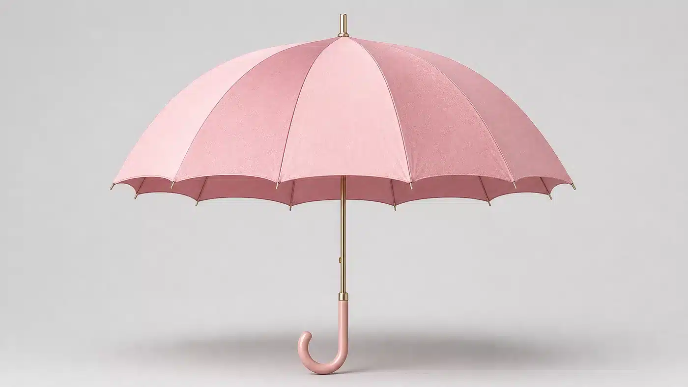Concept de parapluie rose tendre pour le marché japonais de 2026