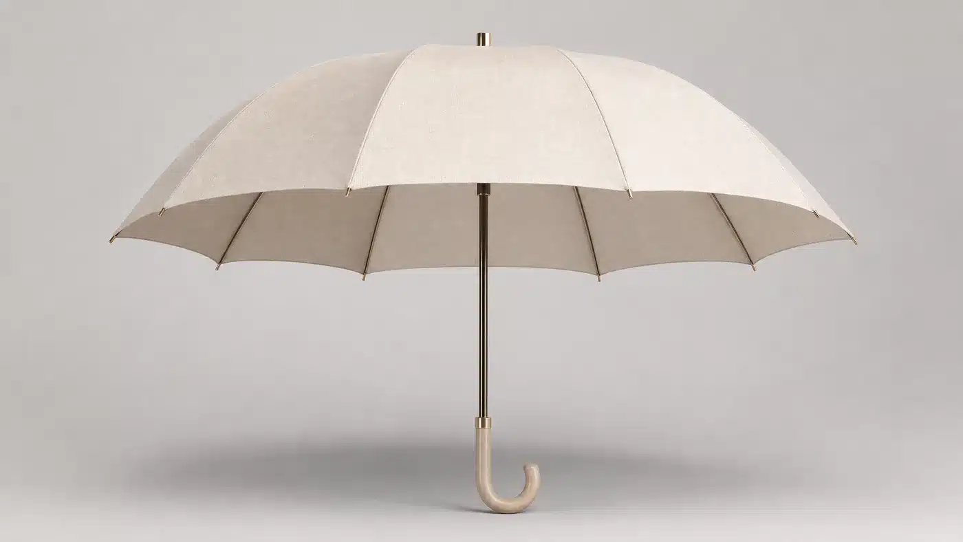 Concept de parapluie blanc brume pour le marché japonais de 2026