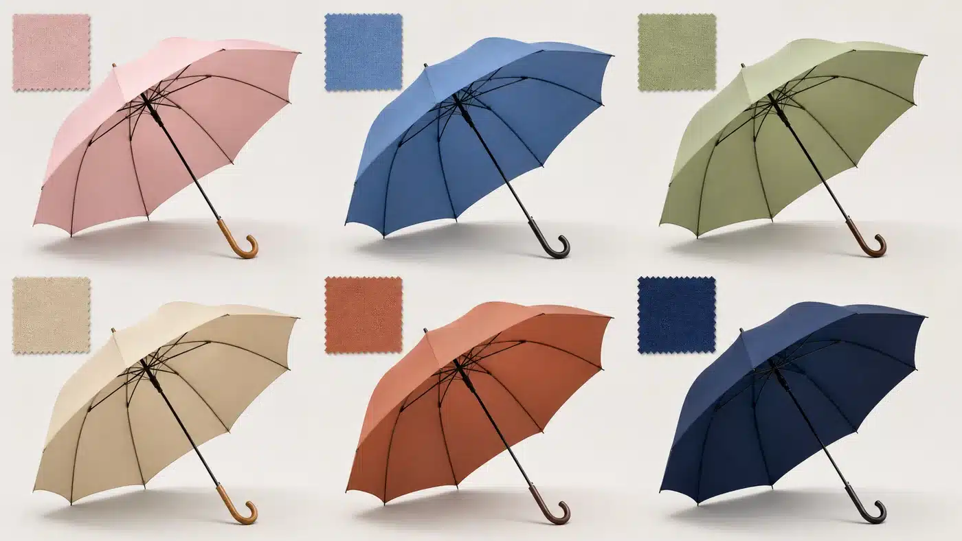 Palette de couleurs tendance pour les parapluies au Japon en 2026 (acheteurs B2B)
