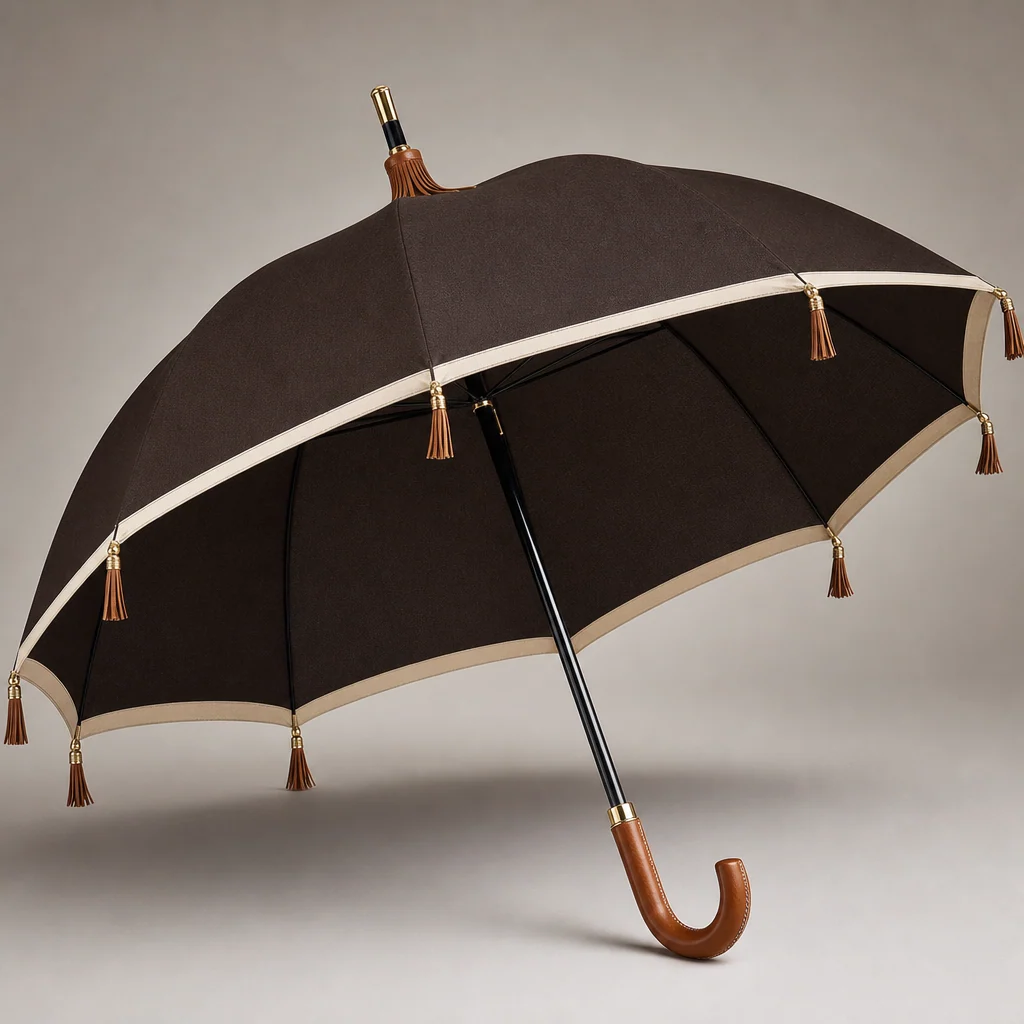 Leather Fringe Hardware straight umbrella concept for Australia 2026 Autumn/Winter
