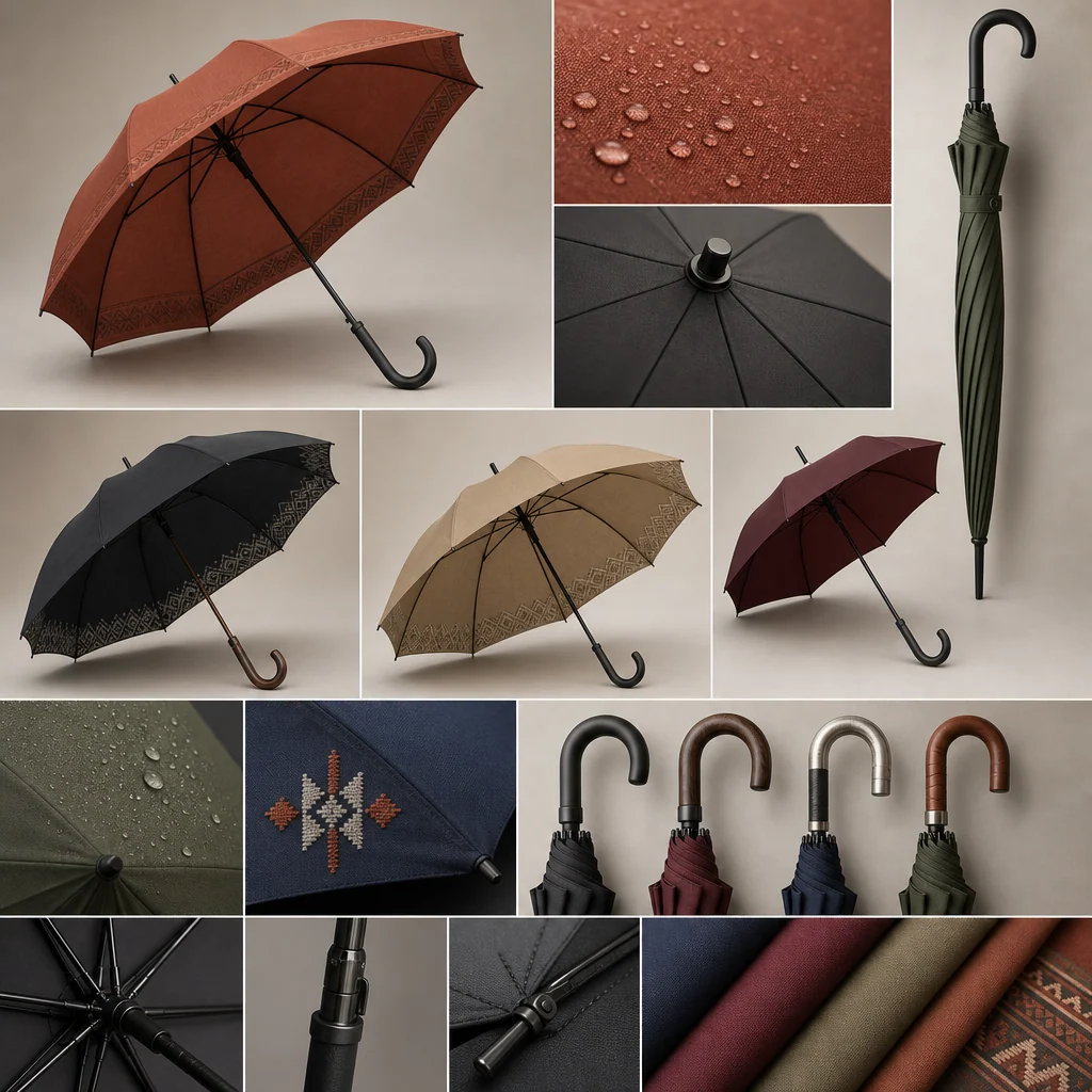 Local Designer Retail trend visual for Mexico 2026 Autumn/Winter umbrella design