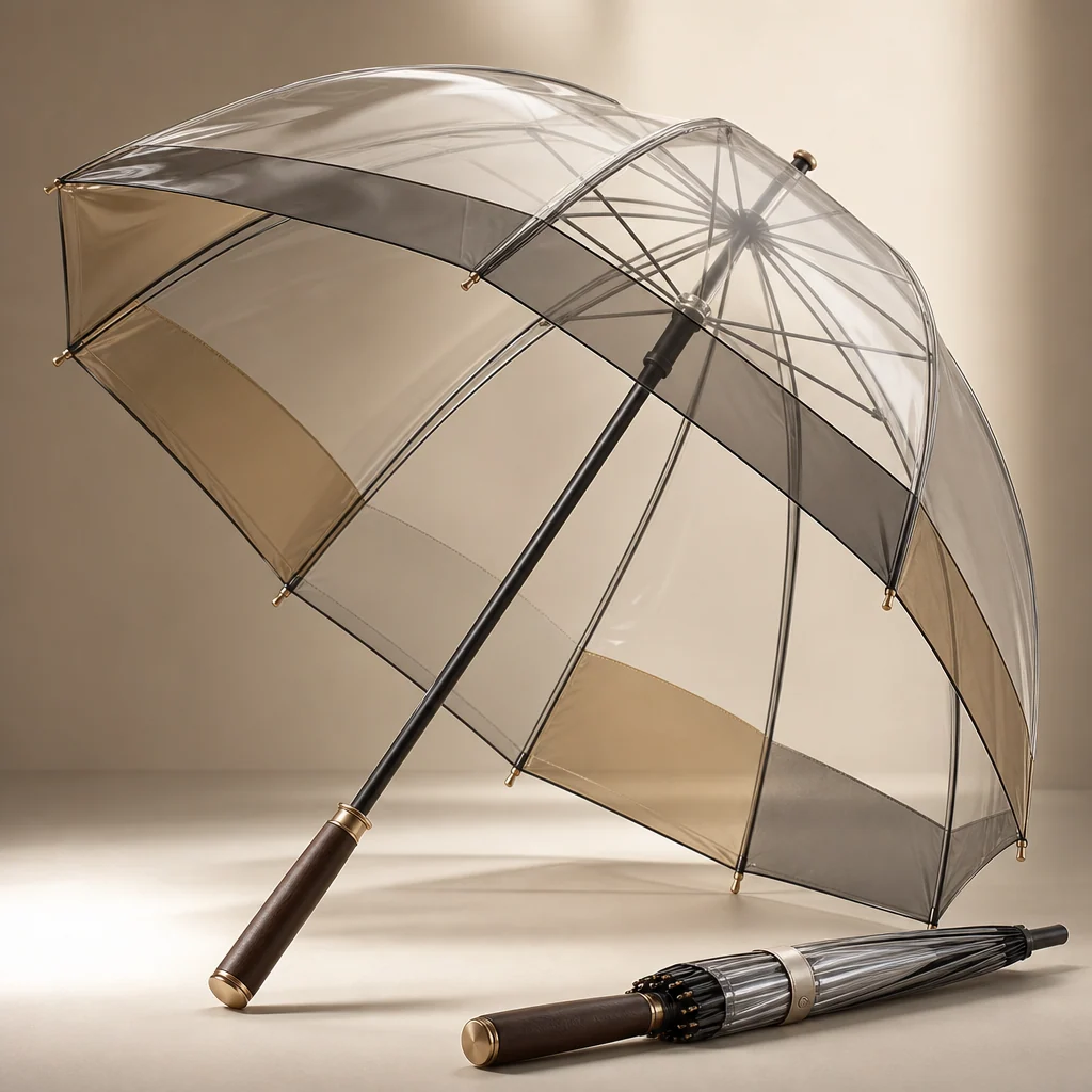Luxury Hospitality Clear golf umbrella concept for Saudi Arabia 2026 Autumn/Winter