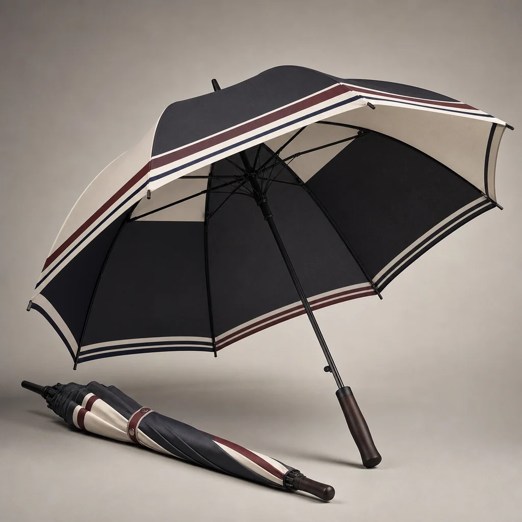 Madrid Stripe Contrast golf umbrella concept for Spain 2026 Autumn/Winter