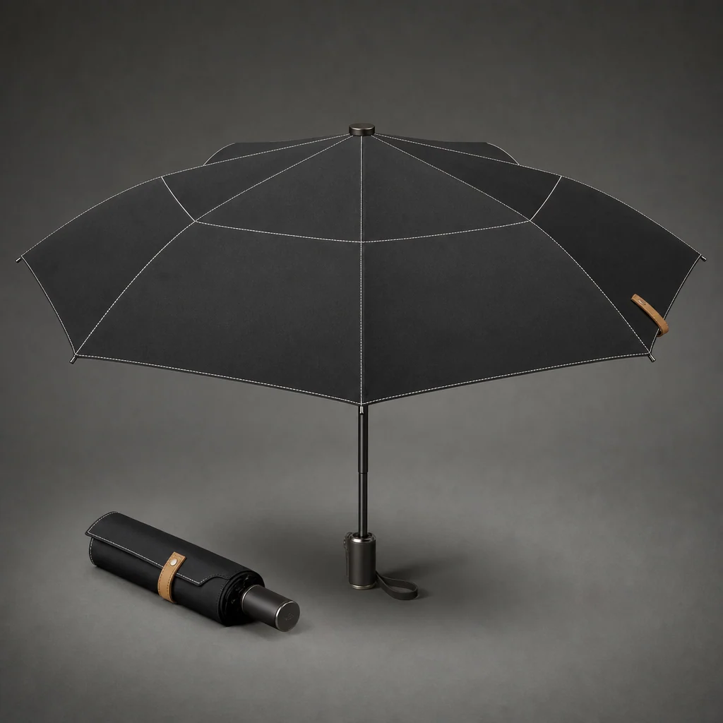 Milan Tailored Geometry folding umbrella concept for Italy 2026 Autumn/Winter