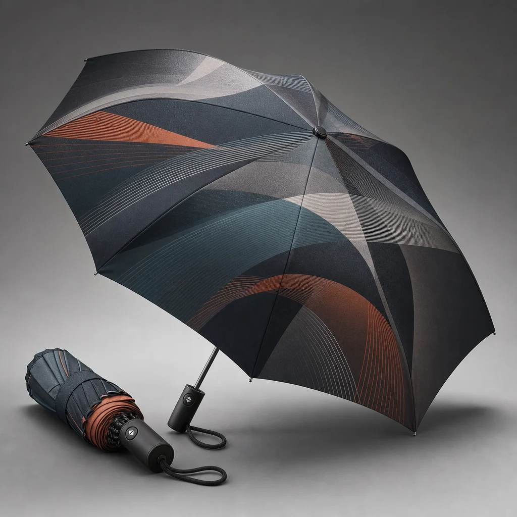 Friction Freedom Graphic folding umbrella concept for Netherlands 2026 Autumn/Winter