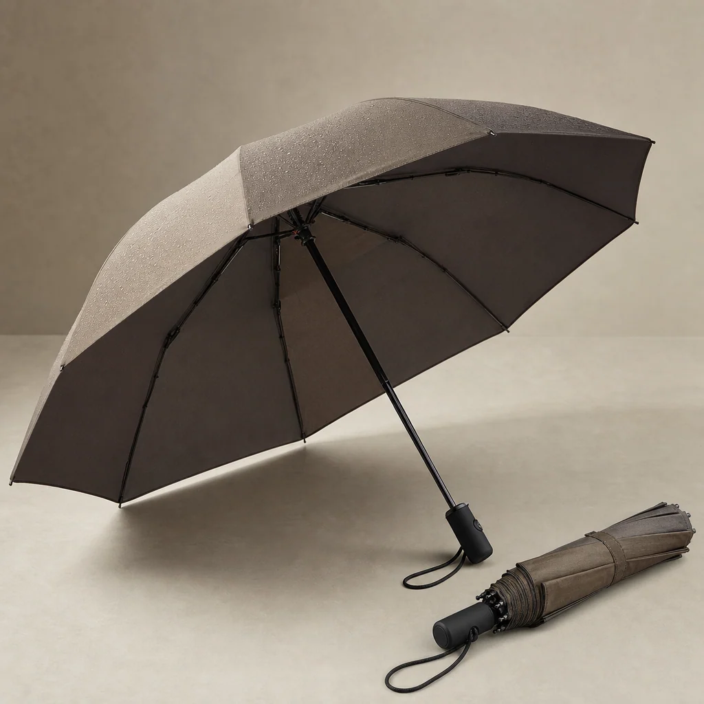Modest Rain Layer folding umbrella concept for Indonesia 2026 Autumn/Winter