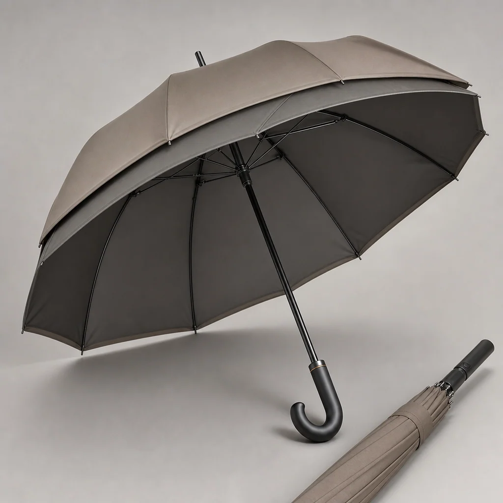 Modest Rain Layer straight umbrella concept for Indonesia 2026 Autumn/Winter