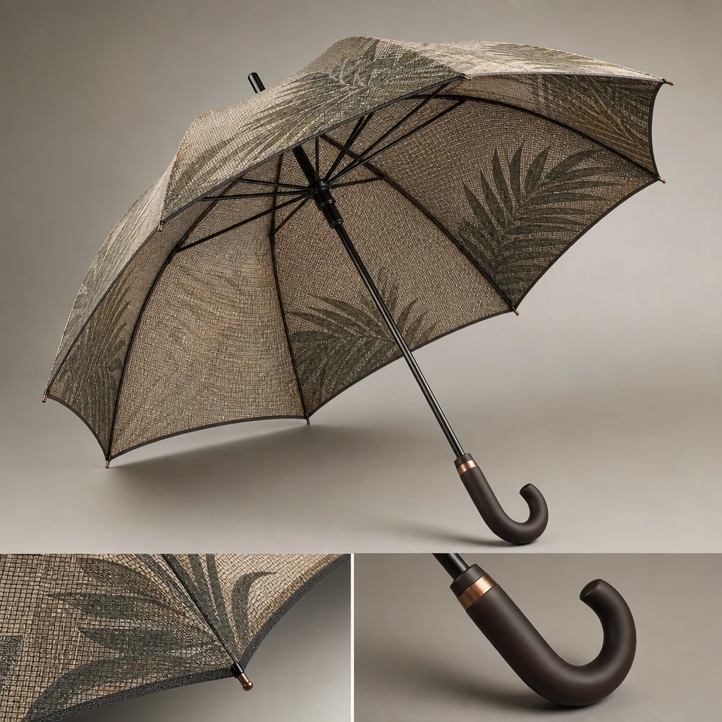 Open-Weave Tropical Texture golf umbrella concept for Brazil 2026 Autumn/Winter