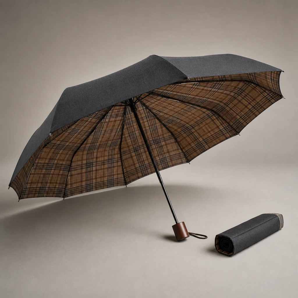 Paris Check Tailoring folding umbrella concept for France 2026 Autumn/Winter
