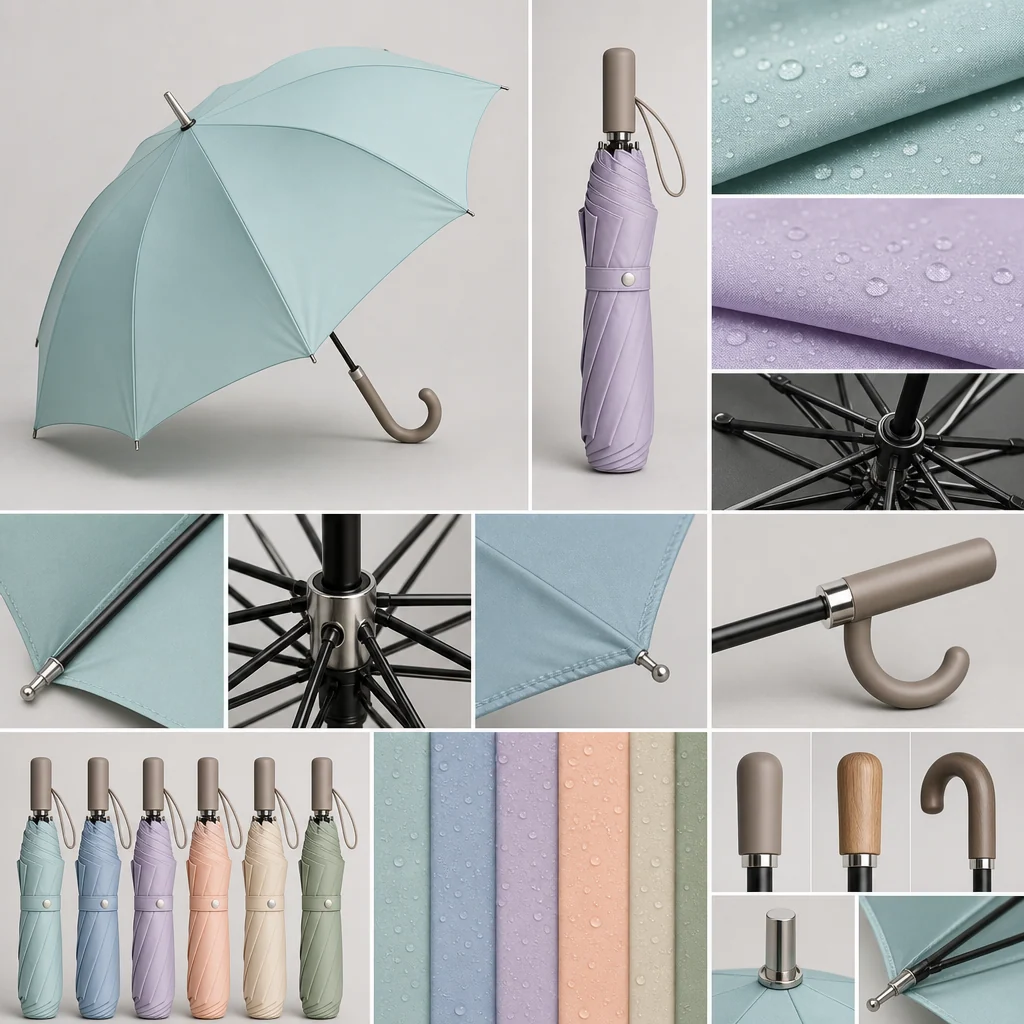 Pastel Resort Rain trend visual for Australia 2026 Autumn/Winter umbrella design
