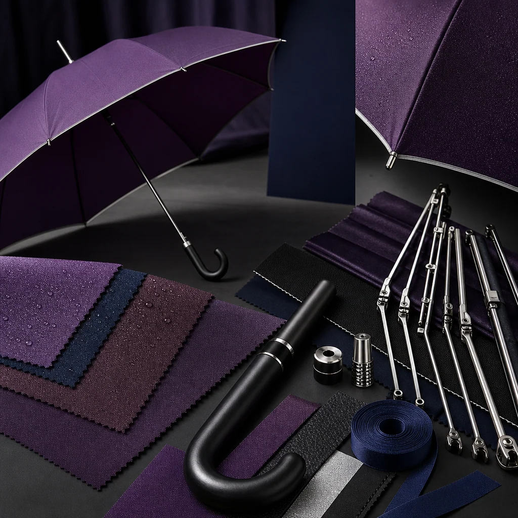 Purple Evening Drama trend visual for France 2026 Autumn/Winter umbrella design