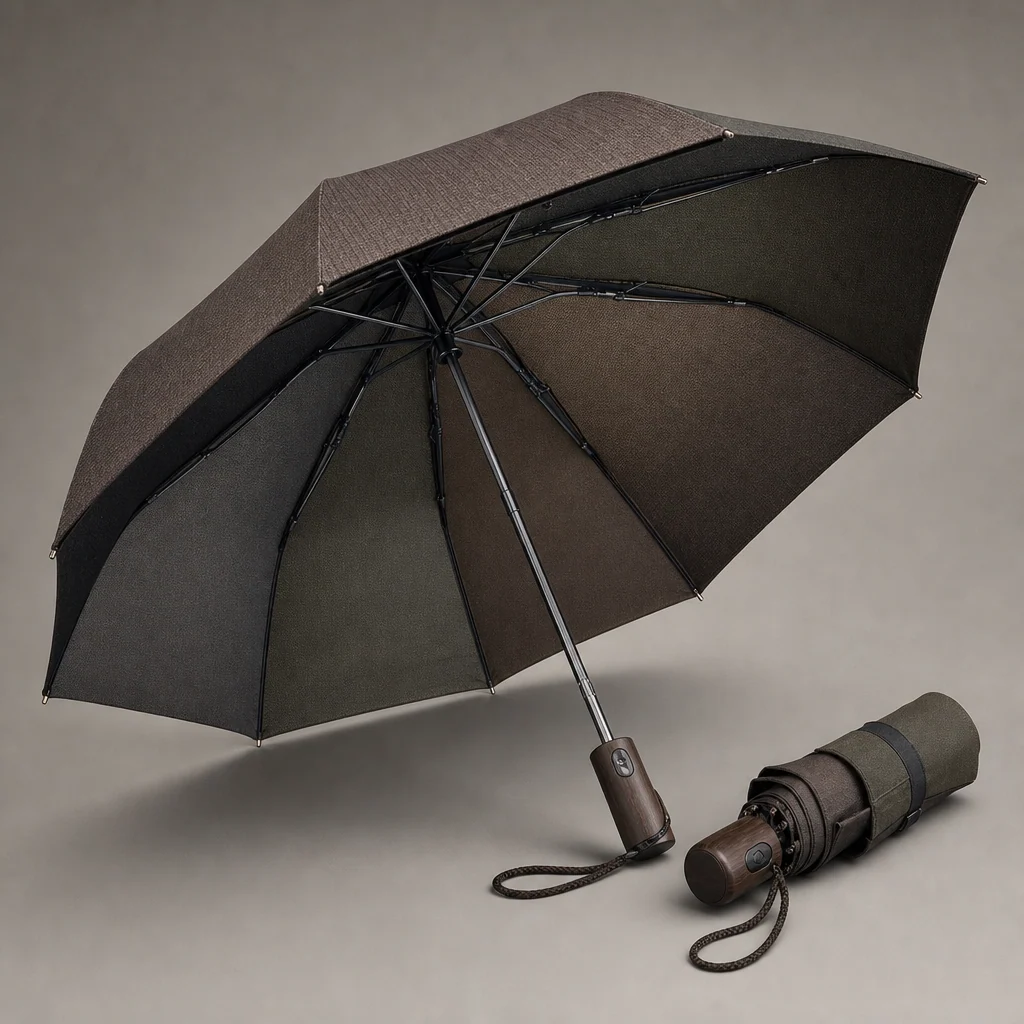 Regenerative Textile Lab folding umbrella concept for Netherlands 2026 Autumn/Winter