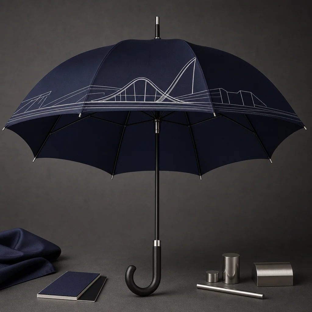 Rio Black Minimalism straight umbrella concept for Brazil 2026 Autumn/Winter