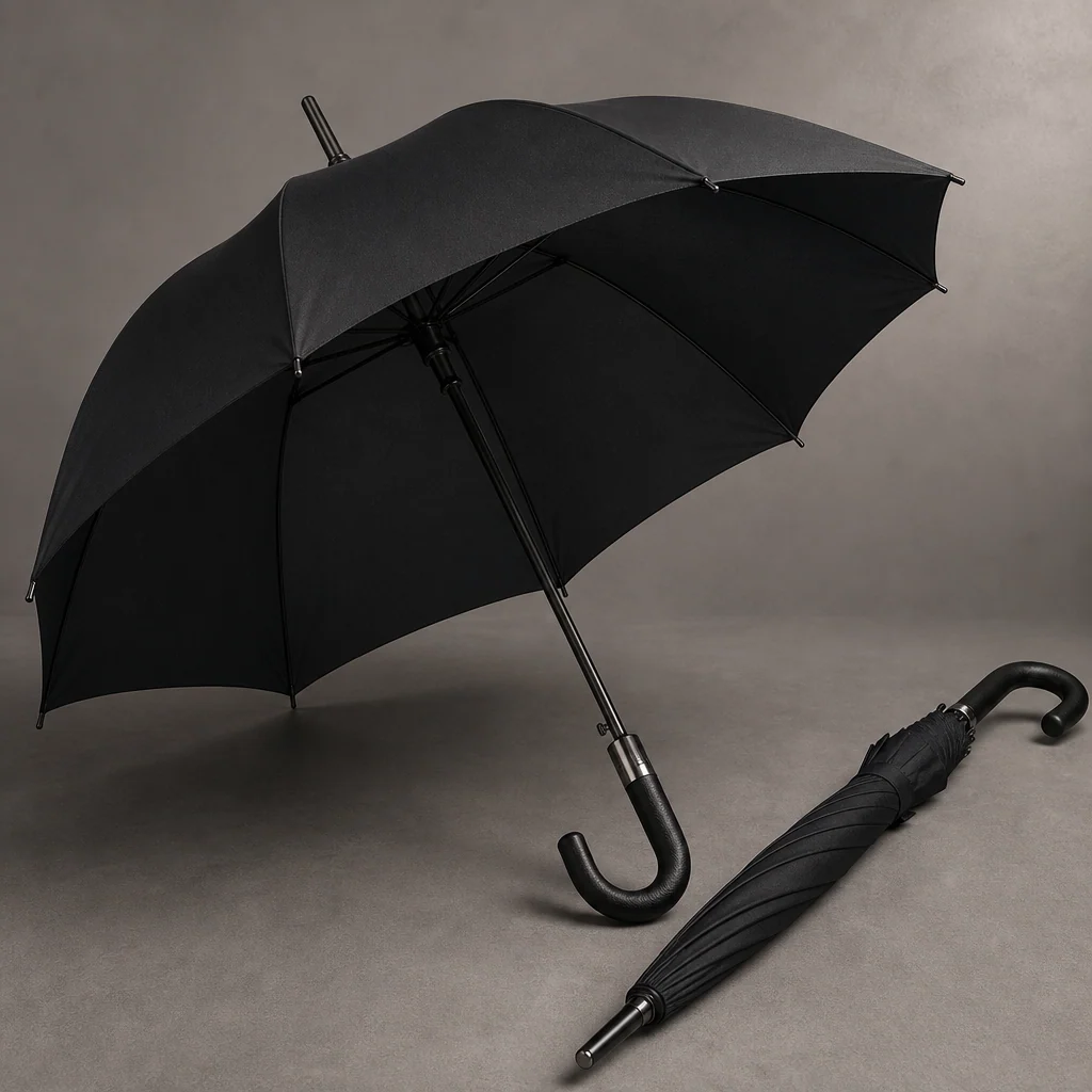 Riyadh Fashion Week Black straight umbrella concept for Saudi Arabia 2026 Autumn/Winter