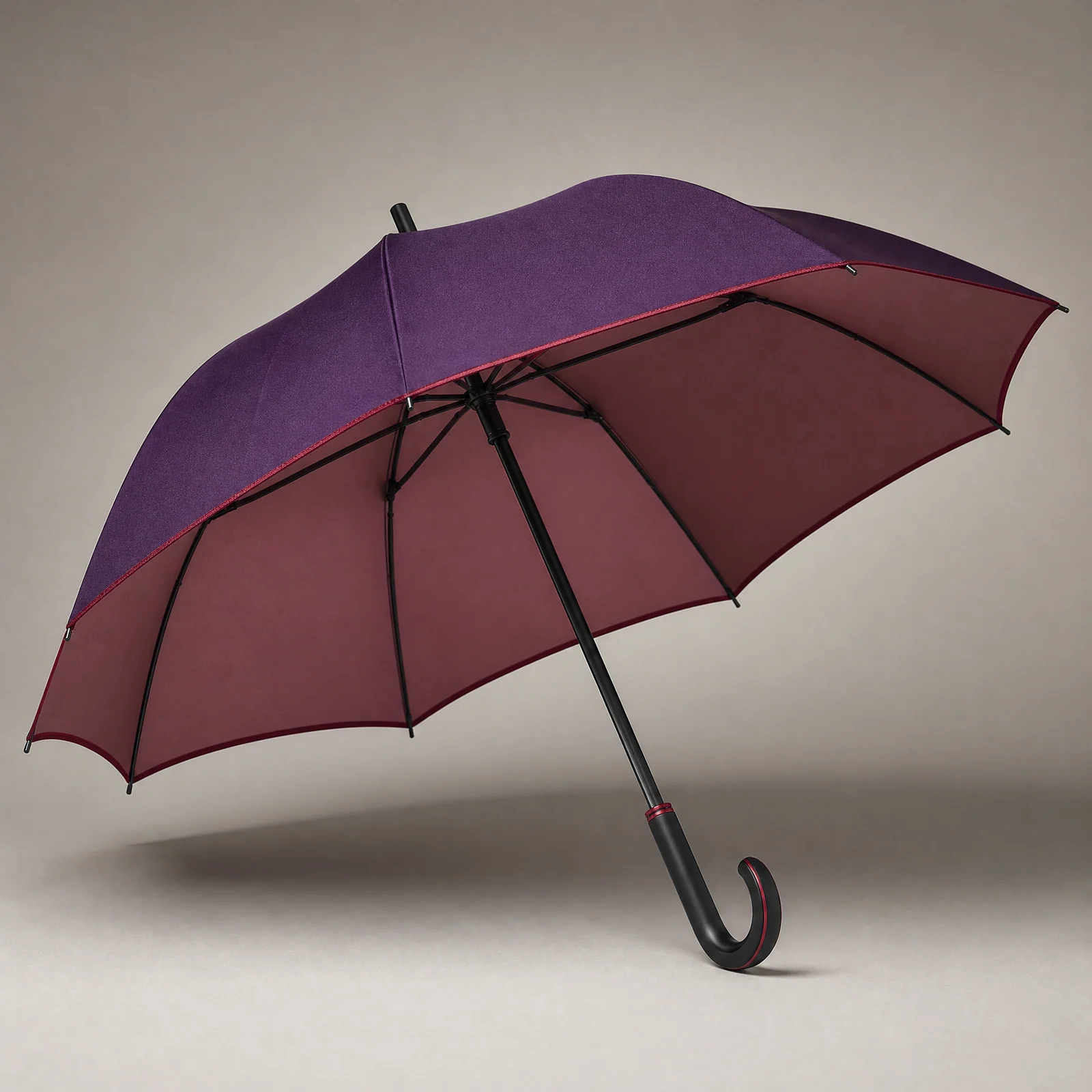 Royal Purple and Cranberry Romance straight umbrella concept for UK 2026 autumn winter