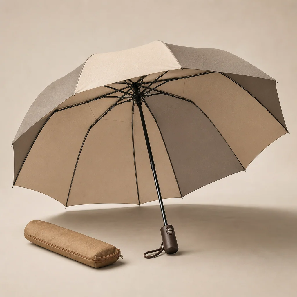 Sand Dune Neutral folding umbrella concept for Russia 2026 Autumn/Winter
