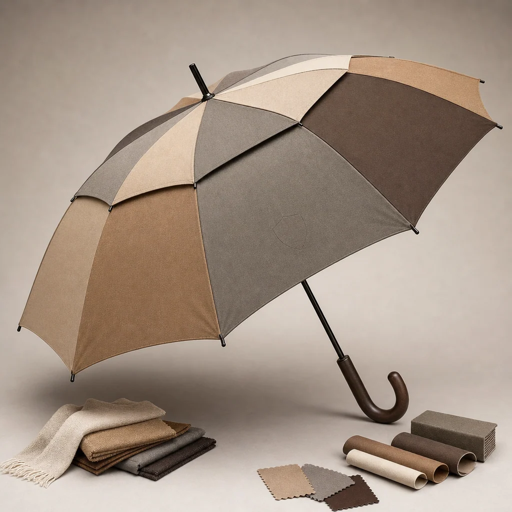 Sand Dune Neutral golf umbrella concept for Russia 2026 Autumn/Winter