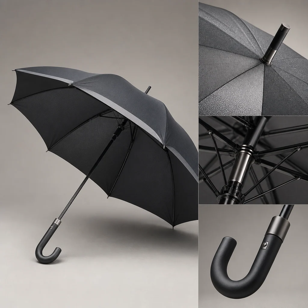 Seoul Tech Reflective straight umbrella concept for South Korea 2026 Autumn/Winter