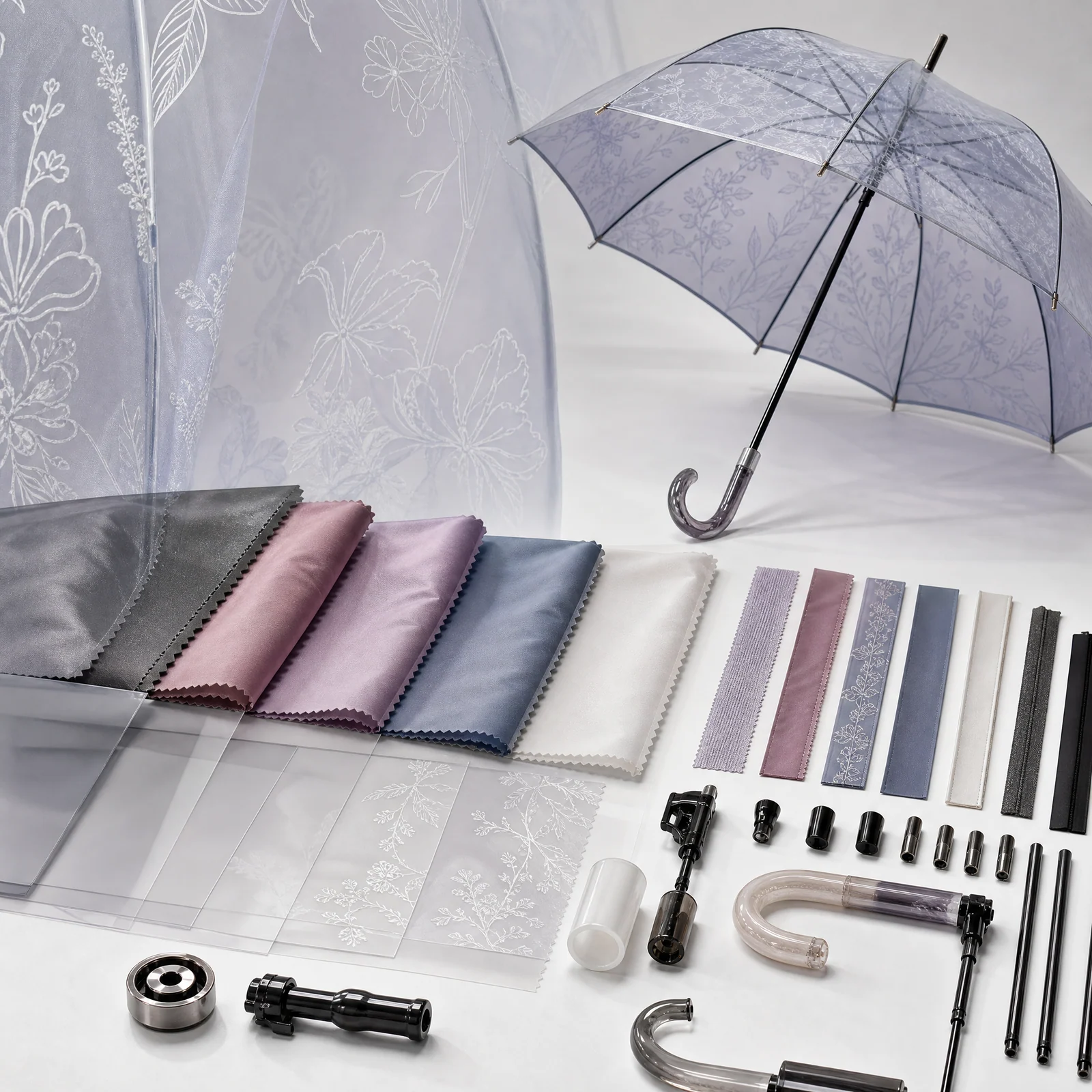 Sheer Winter Floral trend visual for UK 2026 autumn winter umbrella design